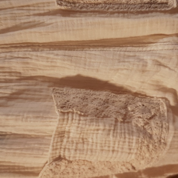 🍓NWOT POL Cream, Floral-Designed Gauze Joggers/Elastic Waist/Back Pockets (M) - Picture 6 of 8